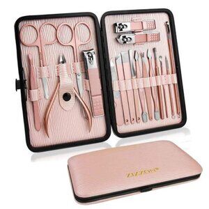 Manicure Set 18 in 1 Professional Pedicure Set Nail scissors Grooming Kit